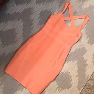 NEVER WORN peach bandage dress